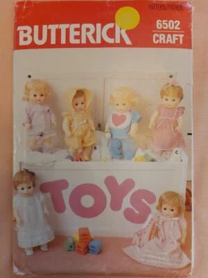 Butterick 6502 Doll Clothes Pattern for 16" Doll & Soft Sculpture Giraffe Toy - Image 1 of 2