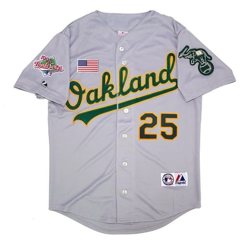 Mark McGwire Oakland Athletics 1990 World Series Grey Road Men's Jersey (S-3XL) Cover