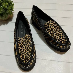 Donald J Pliner Hope Loafers Mixed Animal Leopard Zebra Print Shoes Size 7 - Picture 1 of 6