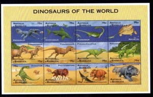 ANTIGUA y BARBUDA 1995 Dinosaurios/Animales prehistóricos M/S - Imagen 1 de 1
