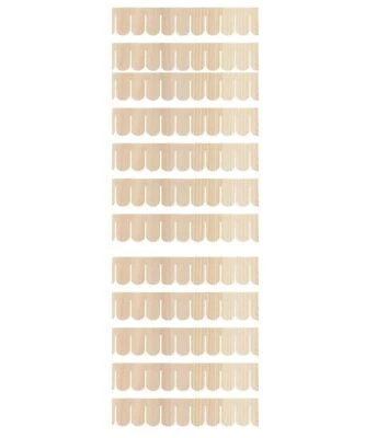 Dolls House Pack of 12 Miniature Wooden Fish Scale Shingle Strips Roofing Tiles - Image 1 of 4