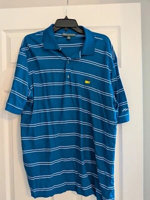 Polo de golf MASTERS Collection talla X grande para hombre rayas azules excelente estado Foto 1 de 4