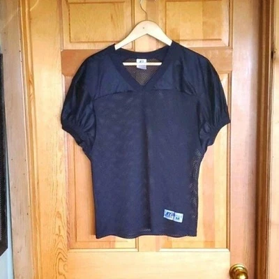 Fútbol deportivo Russell vintage talla Jersey de malla negro M Foto 1 de 4