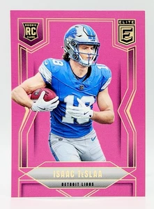 2025 Donruss Elite Pink #117 Isaac TeSlaa RC Detroit Lions - Picture 1 of 2