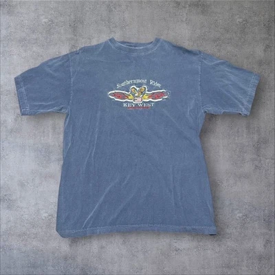 Vintage 90s Key West Embroidered Motorcycle Shirt/ Sz: L - Image 1 of 4