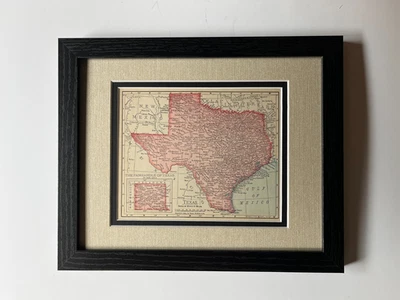 1904 TEXAS State Map fm 1908 Rand McNally Dollar Atlas SEE DESCRIPTION - Image 1 of 2