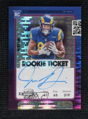 2021 Panini Contenders Optic Purple Pulsar Prizm /21 Jacob Harris Rookie Auto RC - Image 1 of 2