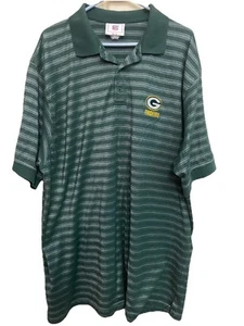 Camisa Polo Green Bay Packers NFL Logo Bordado Rayas Verdes Para Hombres 2 XL - Imagen 1 de 4