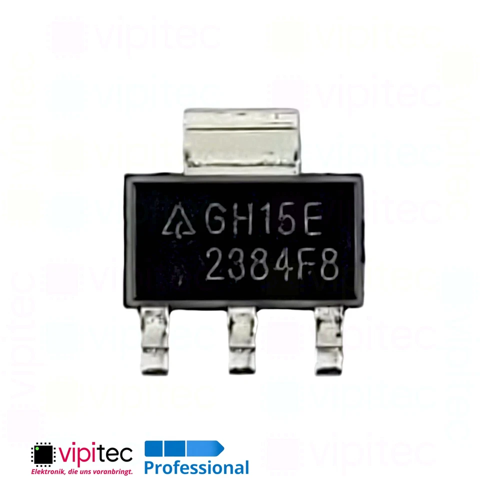 VIPITEC 5V LDO Linear-Spannungsregler | 1,5..10V SMD SOT-223 AZ1117 Spannungswandler