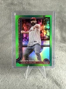 2025 Topps Series 1 JASON KELCE First Pitch FP- 64/99 green foil - Picture 1 of 8