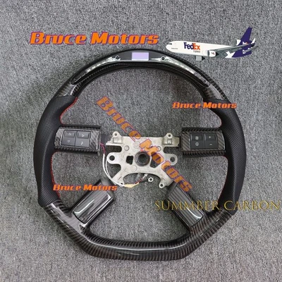 LED Carbon Fiber Steering Wheel Fits Chrysler 300C Charger Challenger SRT8 05-09 - Image 1 of 4