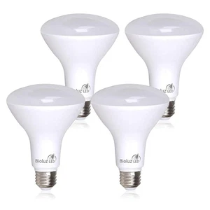 4 Pack BR30 LED Bulbs Indoor Flood Lights 90+ CRI 75W Equivalent uses 9.5W 30... - Picture 1 of 6
