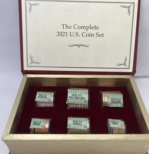 DANBURY MINT THE COMPLETE 2021 U.S. COIN SET 72 BRILLIANT UNCIRCULATED COINS - Picture 1 of 7