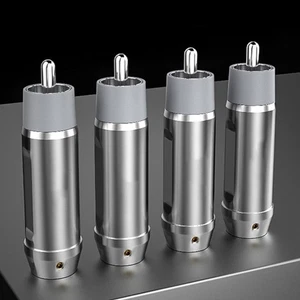 4 conectores de soldadura enchufes de música macho a macho para una calidad de sonido auténtica - Imagen 1 de 10