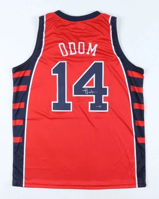 Camiseta azul firmada por John Starks de los New York Knicks (JSA) 1994 NBA All Star Guard Foto 1 de 4