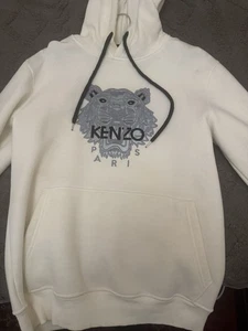 Kenzo Men's White Logo Hoodie - Picture 1 of 2