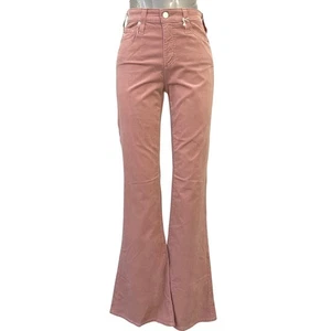 Neu mit Etikett Adriano Goldschmied The Quinn Damenhose hoher Bund Schlag Größe 25 pink - Bild 1 von 4