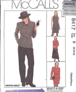 8417 UNCUT McCalls SEWING Pattern Misses Lined Jacket Dress Pants Skirt OOP SEW - Picture 1 of 2