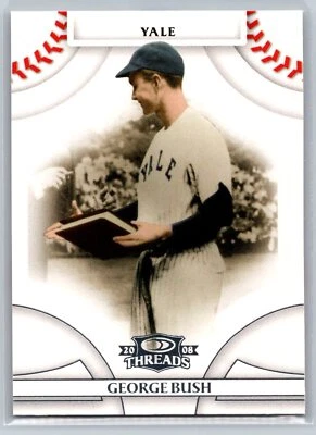 2008 Donruss Threads #33 George Bush YALE BULLDOGS - Image 1 of 2