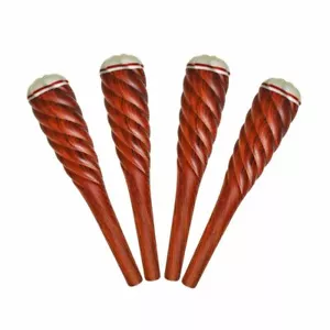 4x Pipa Pegs Tuning Peg Pipas Red Wood Accessory Top Quality - Picture 1 of 3