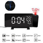 Digital Snooze Alarm Clock Radio Led Color Display Ceiling Projection Humidity