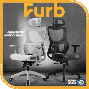 Furb Ergonomic Office Chair Mesh Computer Desk Chair Tilt Mesh Seat - Picture 1 of 36