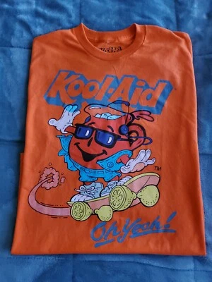 NUEVO: Camiseta Kool-Aid "Oh Yeah" Skateboarding Años 80 Naranja Algodón Talla M  Foto 1 de 4