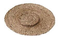 Dining Table Mats, Side Table Mats, Natural Jute, Braided Round ,Coaster