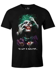 OFFICIAL DC COMICS THE JOKER STANCE I'M NOT A MONSTER PRINT BLACK T-SHIRT (TEE) - Picture 1 of 1