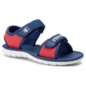 BNIB Clarks Boys SURFING WEB K Red / Blue Spiderman Sandals - Picture 1 of 6