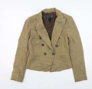 Mango Womens Beige Wool Blend Suit Jacket Size M - Picture 1 of 12