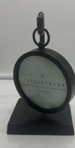 Pottery Barn Vintage Magnifying Glass 3.5 x 3.5 in Black Metal Frame NIB - Picture 1 of 8
