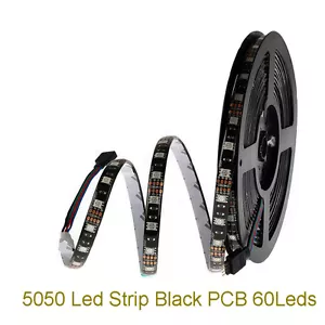 SMD 5050 RGB Waterproof 300 LED Strip Light tape string lamp DC 12V black PCB  - Picture 1 of 11