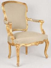 19th century Louis XV style gilded armchair