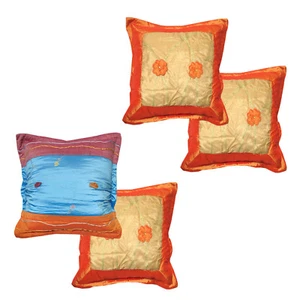 Par de fundas de almohada europeas ligeramente acolchadas aplicadas - 65 x 65 cm - Imagen 1 de 6
