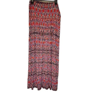 Cynthia Rowley Tropicalcore Colorful Stretchy Orange/Purple Print Maxi Skirt 1X - Picture 1 of 5