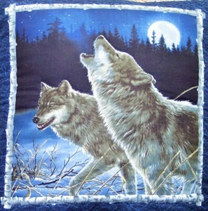 Quillow (combo almohada/colcha) dos lobos MM Amish-hecho en EE. UU. - Imagen 1 de 2