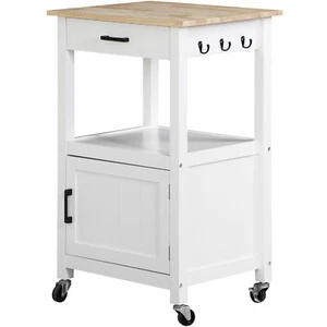Kitchen Island Cart on Wheels Small Coffee Cart Microwave Stand for Dining Room - Picture 1 of 20