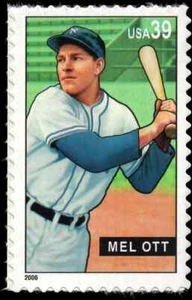 US Scott #4082, Mel Ott : Baseball Slugger, 2006 39¢ Stamp, MNH - Picture 1 of 1