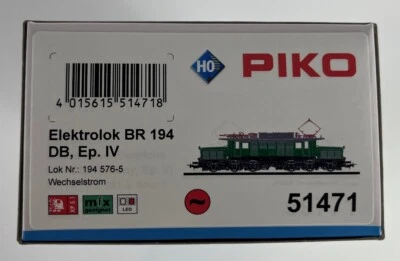 PIKO 51471 H0 AC BR194 E-Lok Ep. IV DB Digital AC - Bild 1 von 2