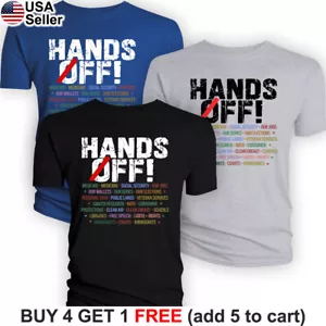 Camiseta Manos Fuera Protesta 2025 Anti Trump Presidente MAGA Política BAT04 - Imagen 1 de 13