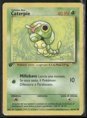 Pokemon TCG Caterpie 45/102 1st Edition Base Set Italian - Image 1 of 4