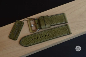 26 mm Cinturino artigianale vacchetta verde 26/26 Pam Italy Handmade Strap band - Picture 1 of 15