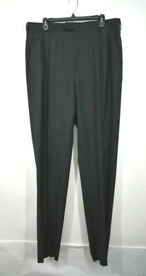 Zanella Mens Gray Made in Italy Tasmanian Super 150s Wool Dress Pants 51 - Image 1 of 4