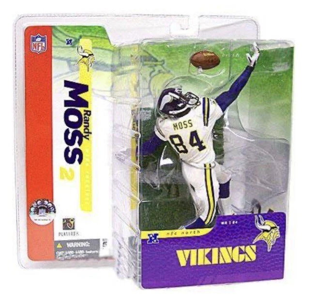2004 McFarlane Toys NFL Series 10 Vikings Randy Moss 2 Purple Action Figure