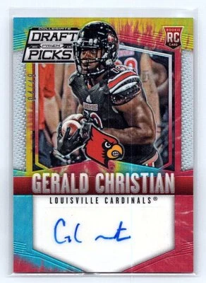 2015 Panini Prizm Draft Picks Tye Dye Gerald Christian Auto /49 - Image 1 of 2