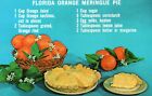 Vintage Postcard 1979 Florida Orange Meringue Pie Famous Florida Dessert