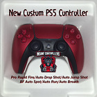 Red PS5 DualSense Pro RapidFire Auto drop shot anti recoil Mouse Click Triggers