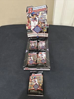 2001 Bowman Hobby Baseball Sealed (1) PACK From Box - Albert Pujols Auto RC - Image 1 of 4