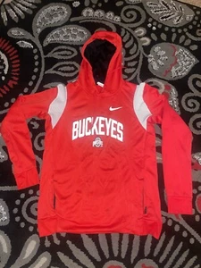 Nike Ohio State Buckeyes Hooded Therma-FIT Hoodie Size Medium Red DN6543-657 - Picture 1 of 6